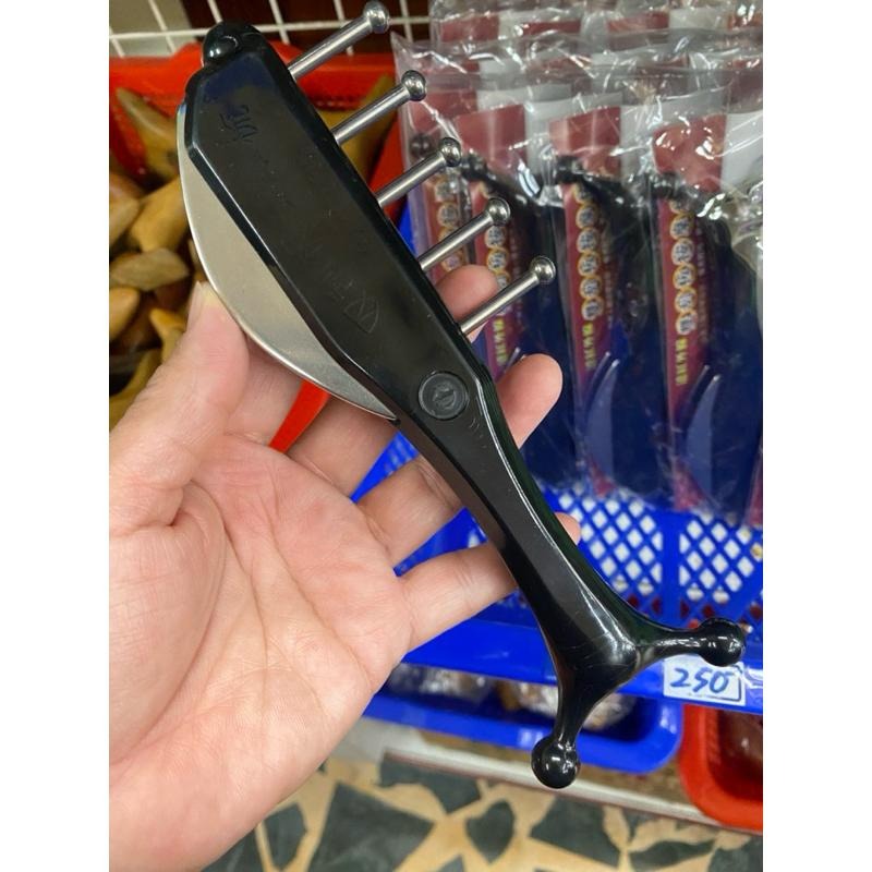 【虎達麥皂陪省團】雙刮板按摩梳 台灣製造 不鏽鋼按摩梳-細節圖2