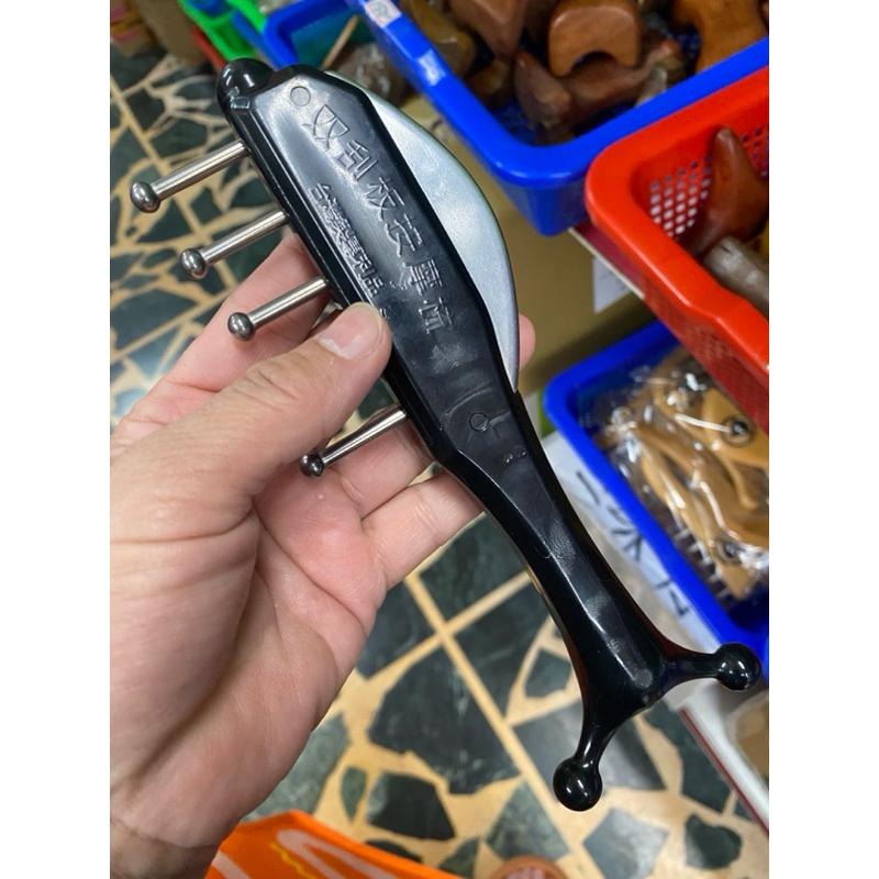 【虎達麥皂陪省團】雙刮板按摩梳 台灣製造 不鏽鋼按摩梳-細節圖3