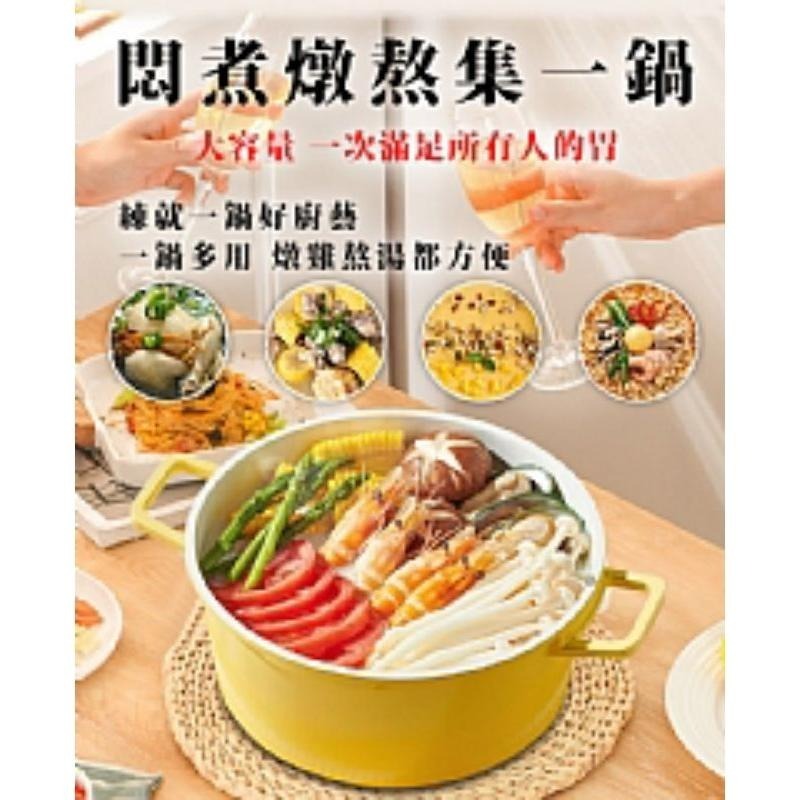 【虎達麥皂陪省團】宅配/日本春日序曲輕量琺瑯鑄鐵鍋24公分/湖水-細節圖5
