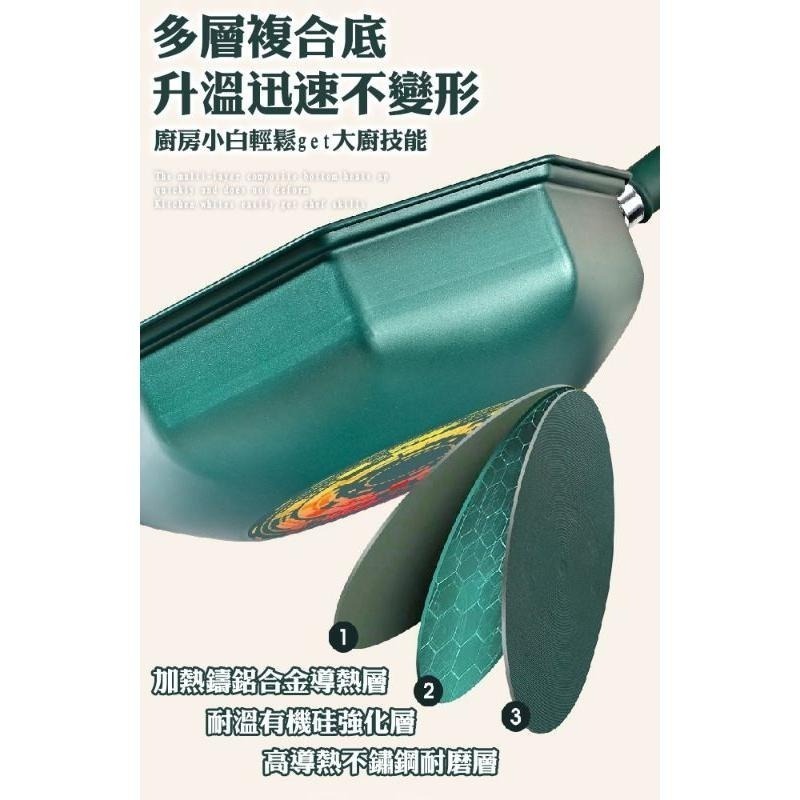 【虎達麥皂陪省團】宅配/鑽石八角麥飯石多功能30CM深炒鍋-細節圖3