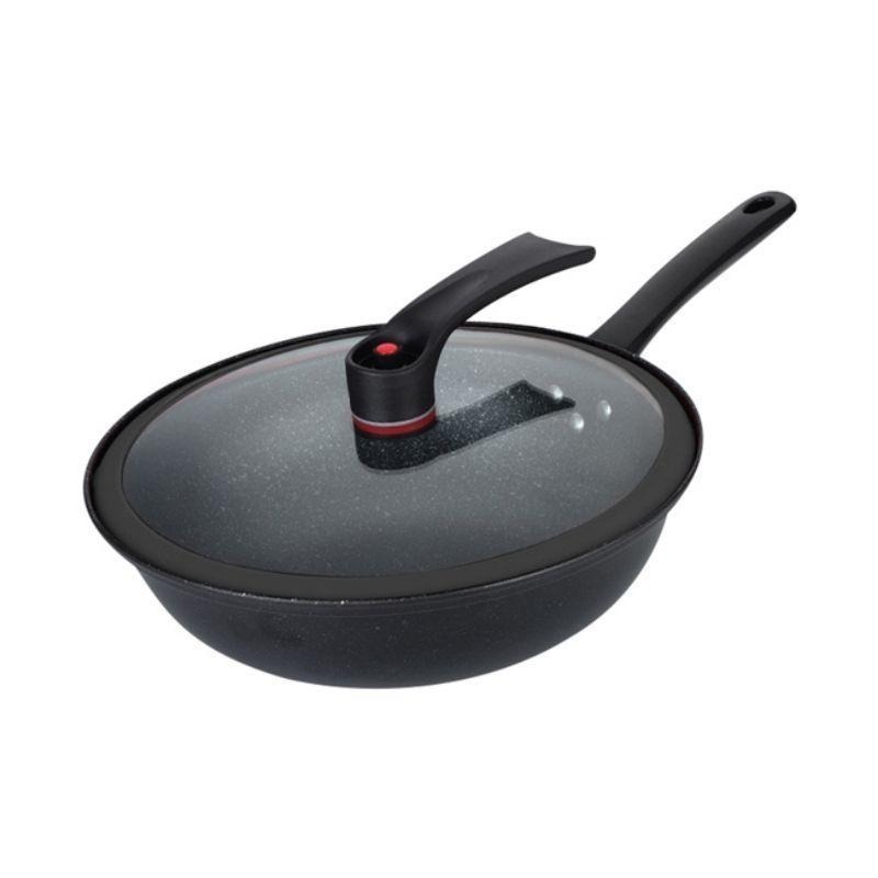 【虎達麥皂陪省團】宅配/麥飯石三層複合聚能微壓炒鍋32公分-細節圖4