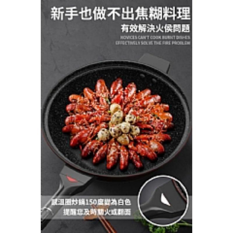 【虎達麥皂陪省團】德國精工原礦鑄造不沾真空微壓深炒鍋/壓力鍋/酒紅(32CM+鍋蓋)/宅配-細節圖3