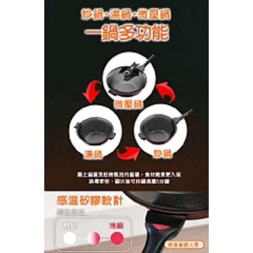 【虎達麥皂陪省團】德國精工原礦鑄造不沾真空微壓深炒鍋/壓力鍋/酒紅(32CM+鍋蓋)/宅配-細節圖7