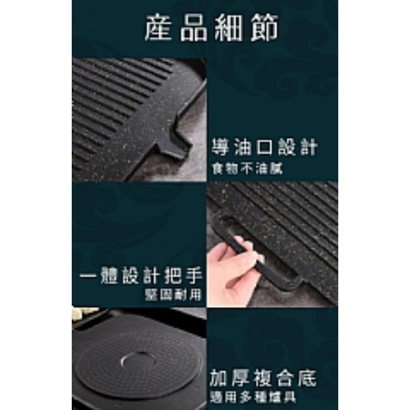 【虎達麥皂陪省團】麥飯石不沾複合金燒烤盤/電磁爐燒烤-細節圖5