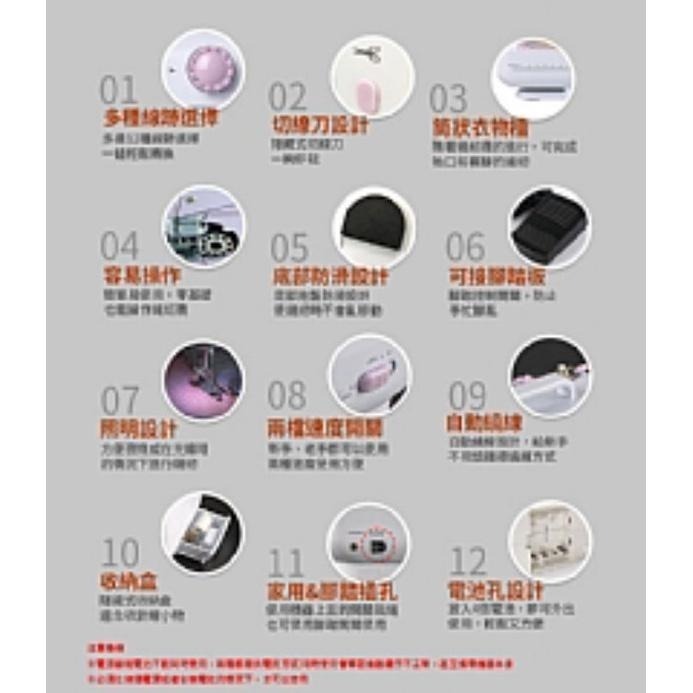 【虎達麥皂陪省團】多功用家庭式實用縫紉機(含擴展台)-細節圖9
