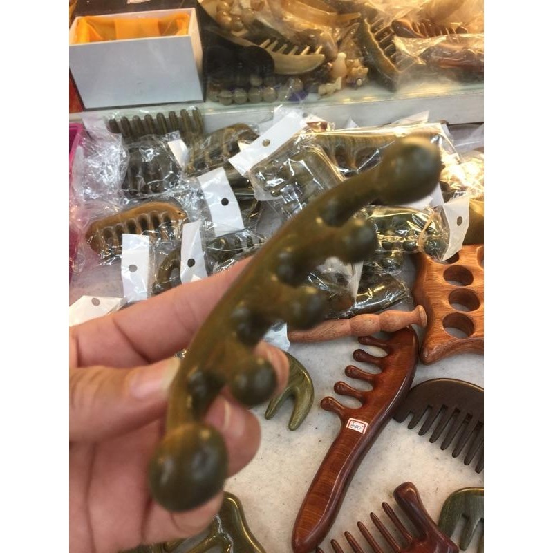 【虎達麥皂陪省團】巴拉圭綠檀梳 綠檀木 原始點 頭皮經絡 精品手工梳 禮物 頭皮保健 梳子3-細節圖2