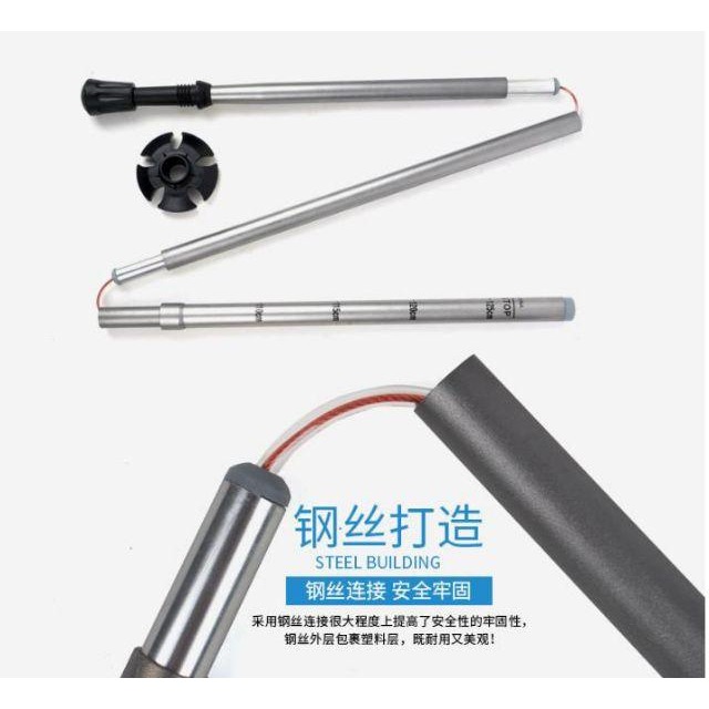 【虎達麥皂陪省團】登山摺疊 露營Campleader 現貨 碳纖維五節 超輕 徒步 露營手杖 爬山 跑杖-細節圖2