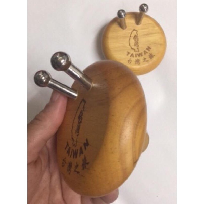 【虎達麥皂陪省團】木製三珠按摩加2角/台灣之旅三珠按摩/橡木製/不鏽鋼刮痧按摩器-細節圖2