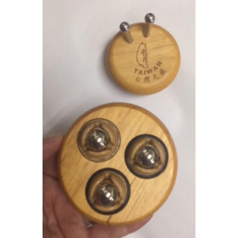 【虎達麥皂陪省團】木製三珠按摩加2角/台灣之旅三珠按摩/橡木製/不鏽鋼刮痧按摩器-細節圖3