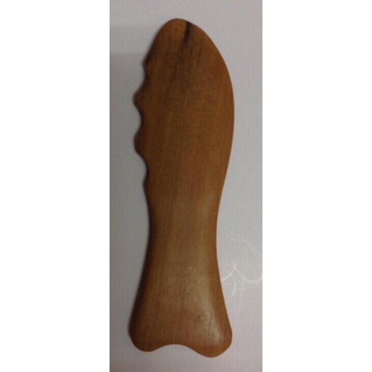 【虎達麥皂陪省團】梢楠木魚型刮痧按摩棒 現貨-細節圖2