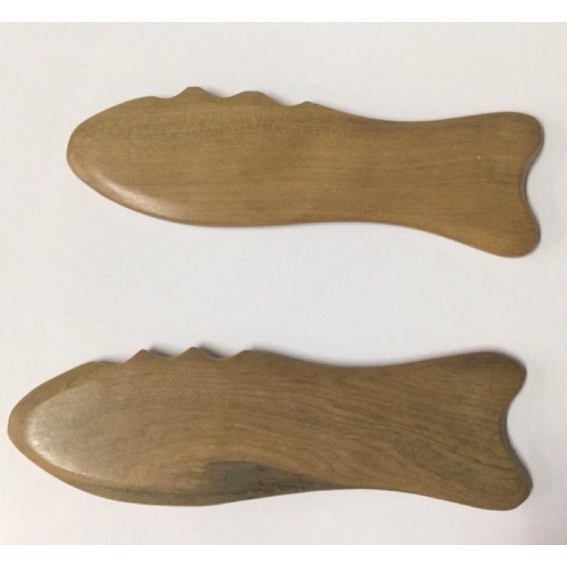 【虎達麥皂陪省團】梢楠木魚型刮痧按摩棒 現貨-細節圖4