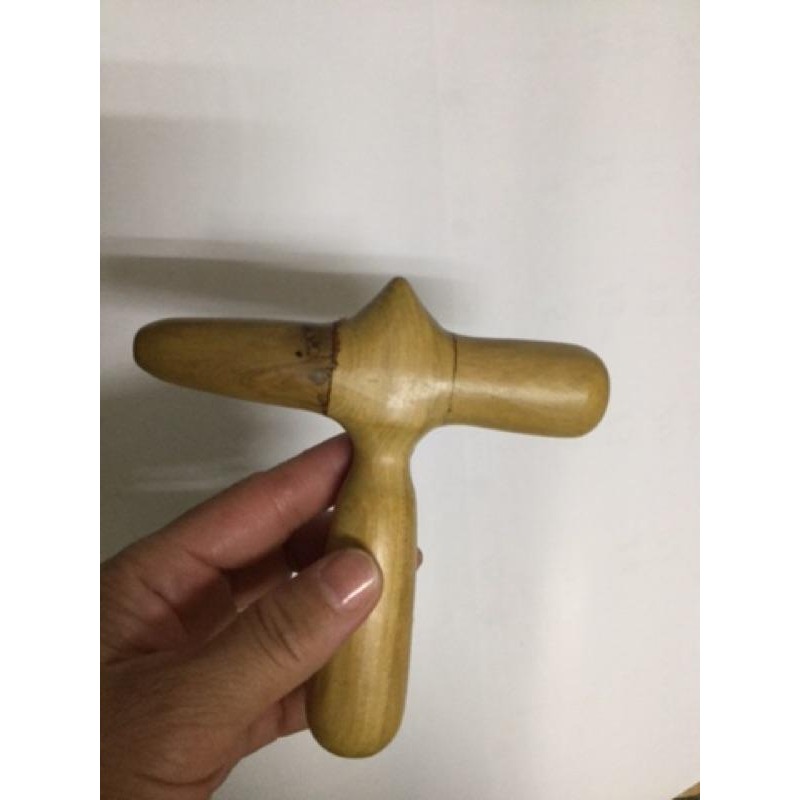【虎達麥皂陪省團】梢楠木十字按摩器 原木按摩棒-細節圖4