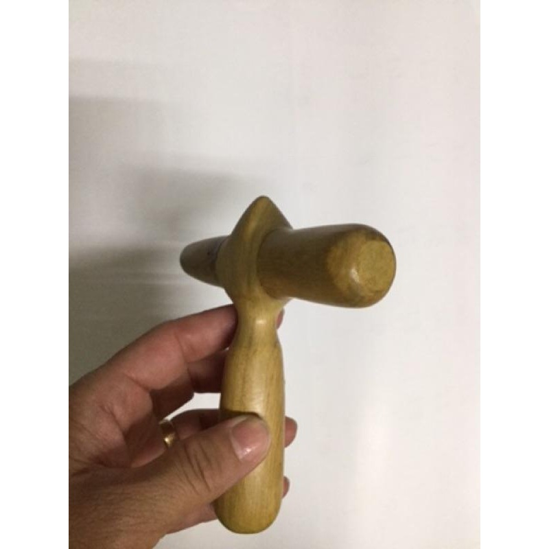 【虎達麥皂陪省團】梢楠木十字按摩器 原木按摩棒-細節圖5