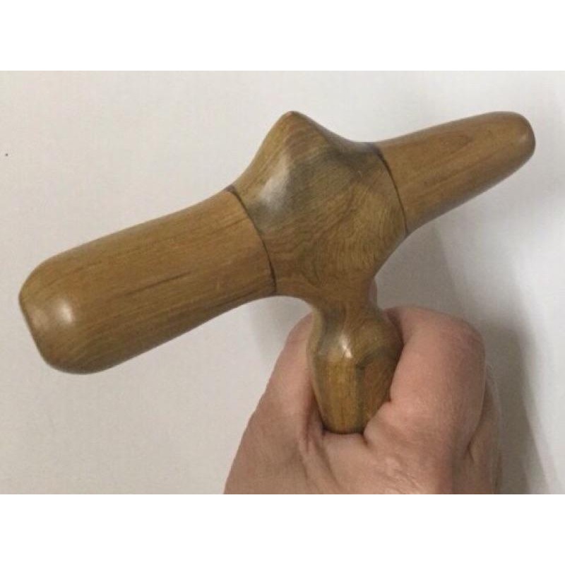 【虎達麥皂陪省團】梢楠木十字按摩器 原木按摩棒-細節圖7