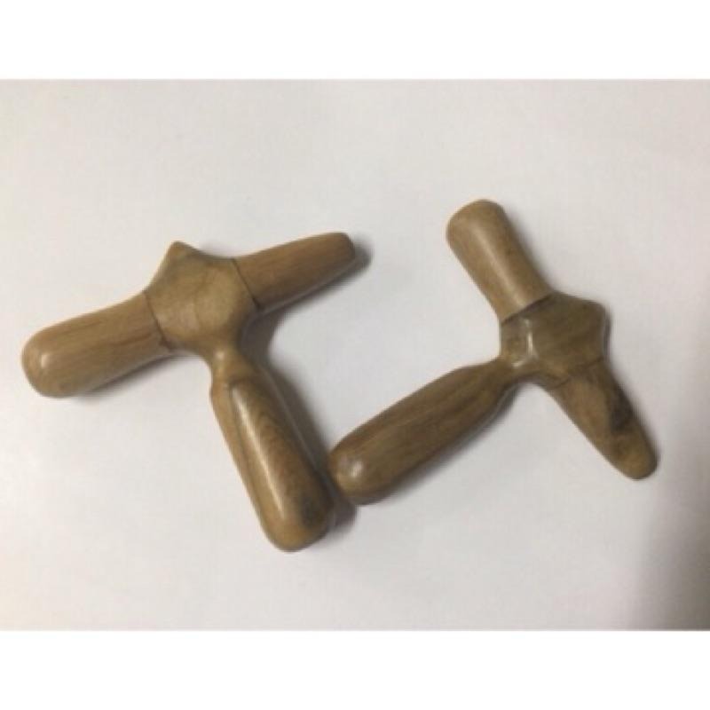 【虎達麥皂陪省團】梢楠木十字按摩器 原木按摩棒-細節圖8
