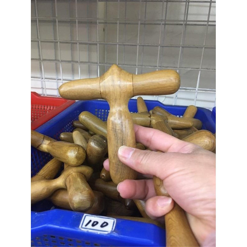 【虎達麥皂陪省團】梢楠木十字按摩器 原木按摩棒-細節圖9