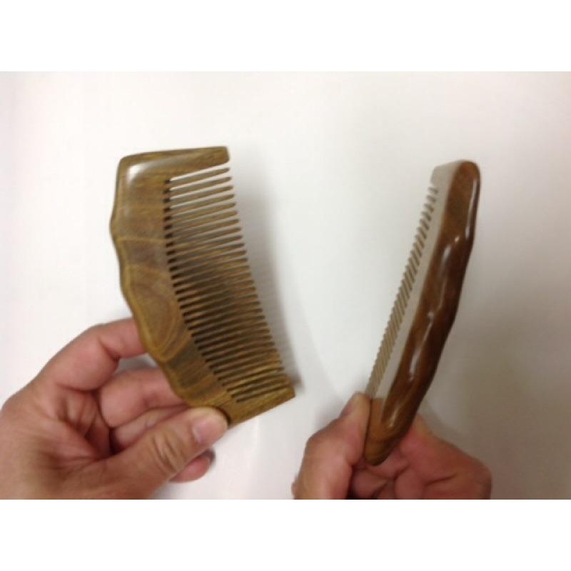 【虎達麥皂陪省團】綠檀木 原木 梳子-細節圖4