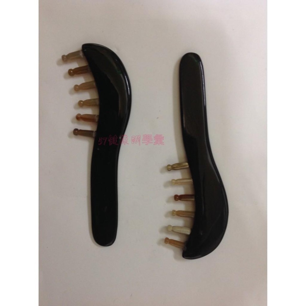 【虎達麥皂陪省團】六齒牛角梳 台灣現貨 原始點正牛角排刮 六齒梳牛角梳 2G頭皮按摩梳 刮痧板 穴道按摩棒-細節圖2