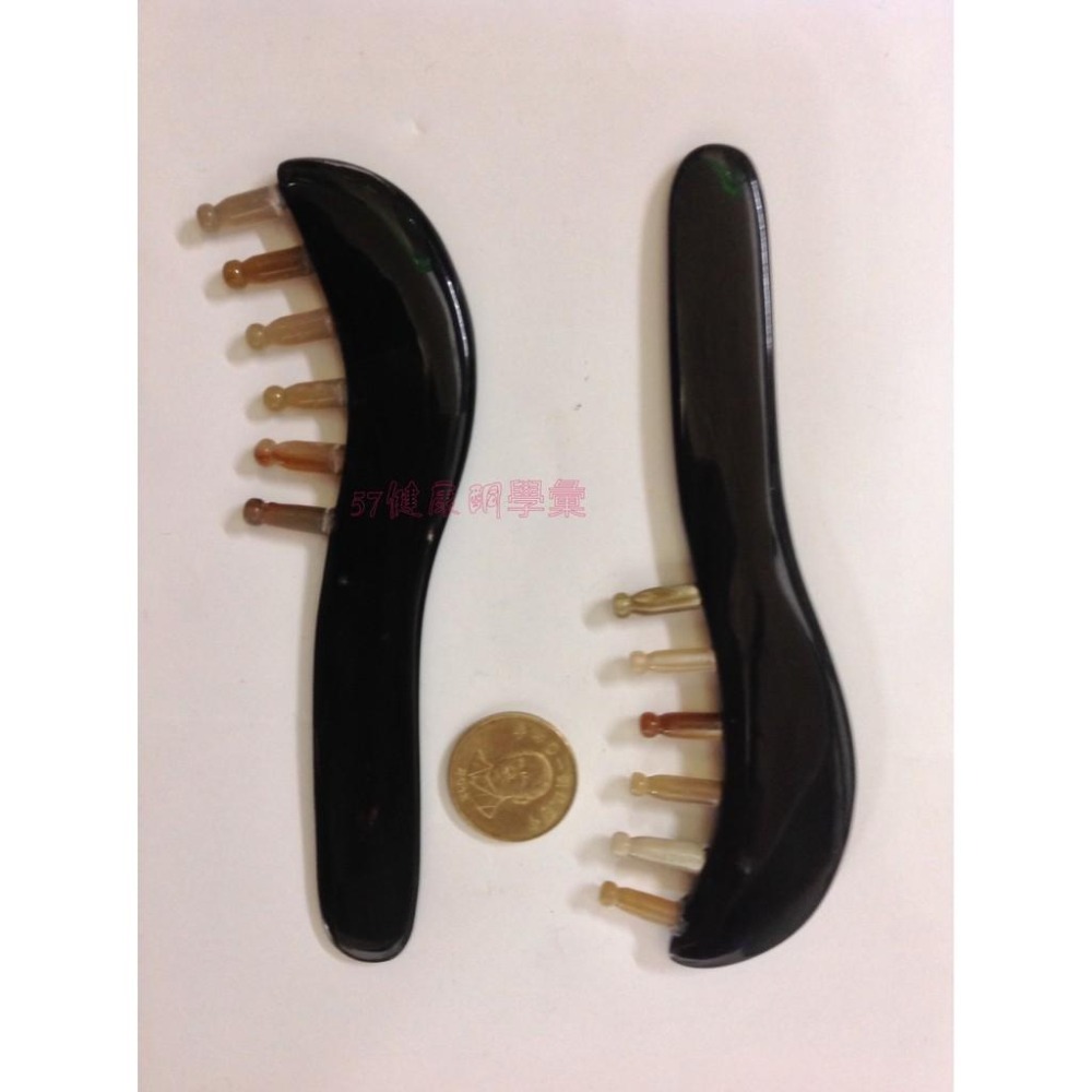 【虎達麥皂陪省團】六齒牛角梳 台灣現貨 原始點正牛角排刮 六齒梳牛角梳 2G頭皮按摩梳 刮痧板 穴道按摩棒-細節圖3