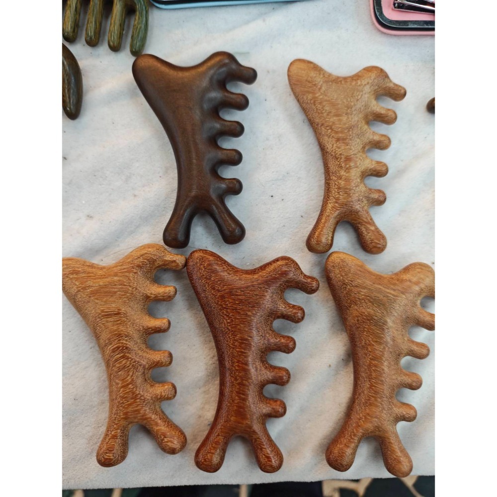 【虎達麥皂陪省團】金絲檀按摩梳 原木按摩-細節圖5