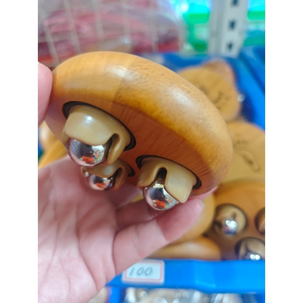 【虎達麥皂陪省團】木製按摩輪 三輪按摩 原木-細節圖3