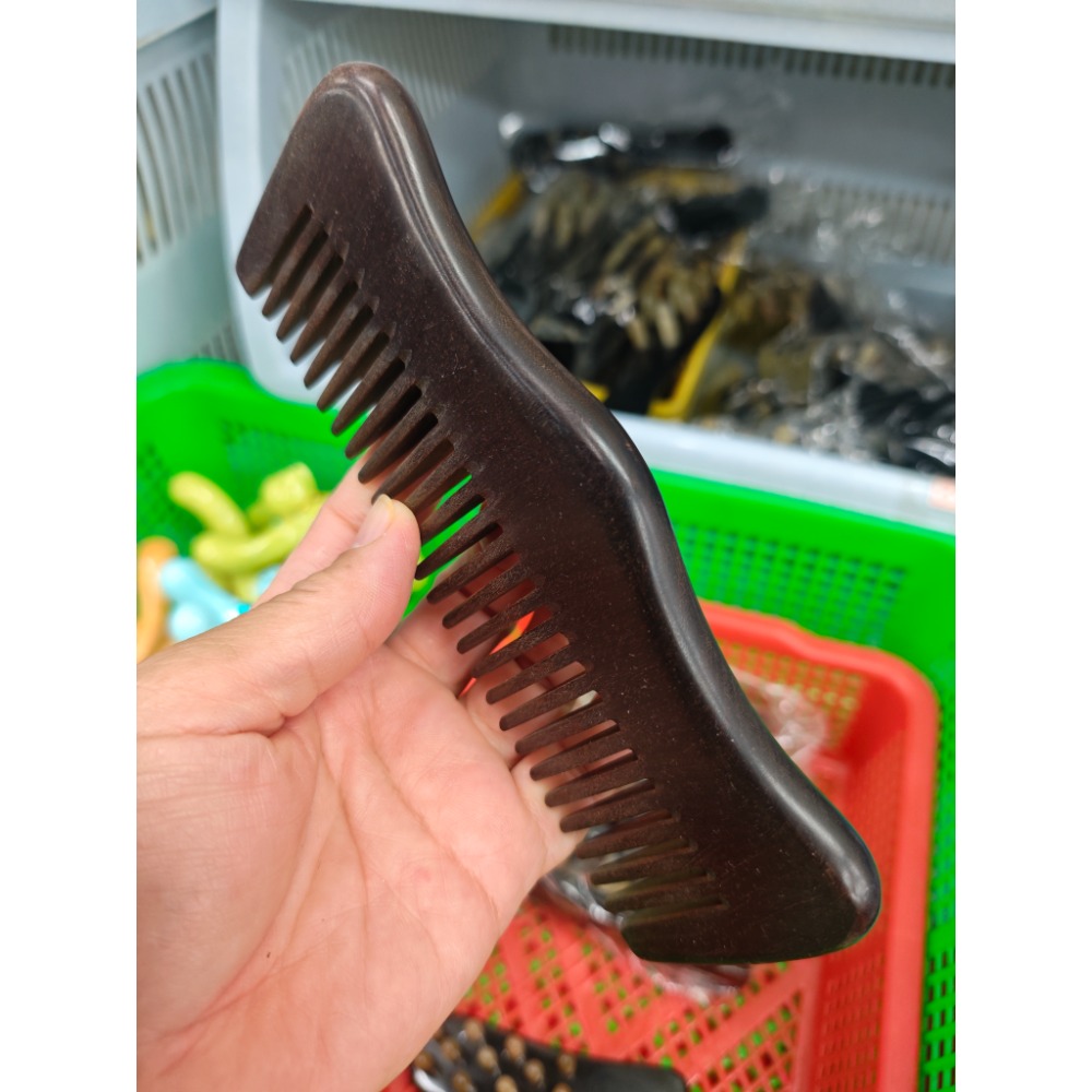 【虎達麥皂陪省團】原木梳子 紫金檀木梳-細節圖2