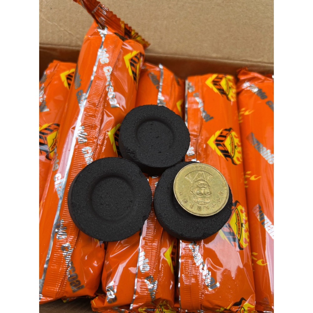 【快速出貨】速燃炭 果木炭 木炭 果木速燃炭 4cm 中秋烤肉必備-細節圖4