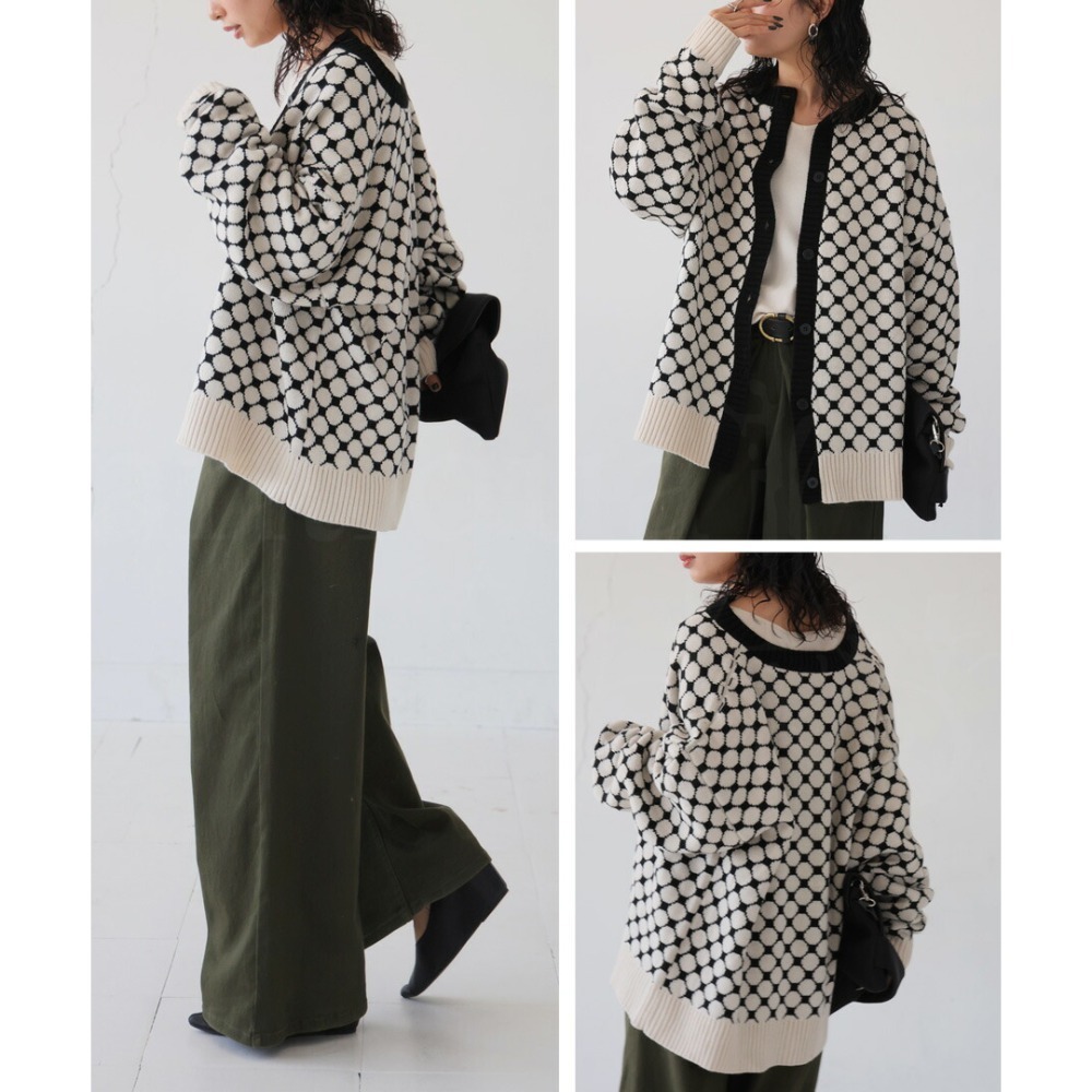 ❤️J.shop❤️現貨 日系秋冬圓點綴開襟衫#PN-00369-細節圖7