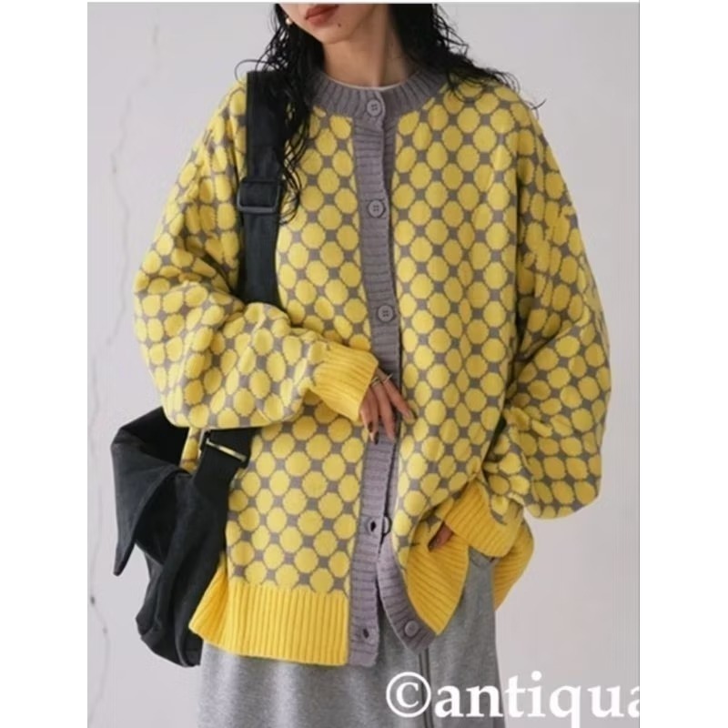 ❤️J.shop❤️現貨 日系秋冬圓點綴開襟衫#PN-00369-規格圖11