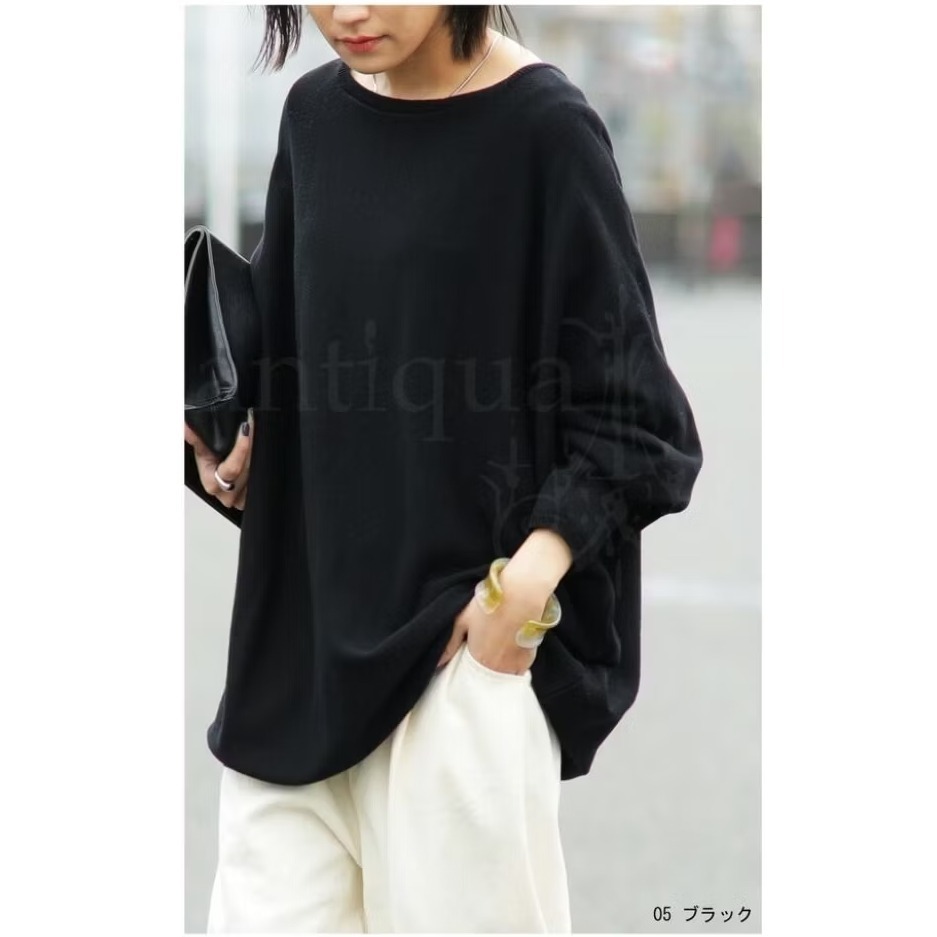 ♥️J.shop♥️現貨 日單秋冬蝙蝠袖針織衫上衣#NA-00297-規格圖9