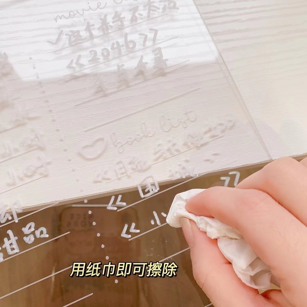 【現貨折扣】透明壓克力發光記事板(送白色筆) 留言板 記事板 寫字板 發光記事板 壓克力留言板 小夜燈 備忘錄 聖誕禮物-細節圖7