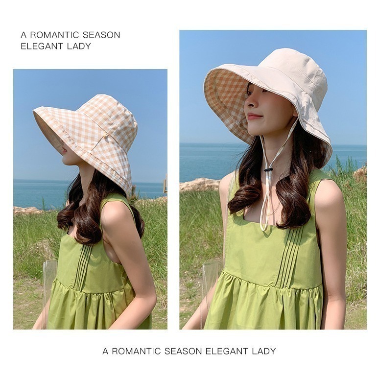 【台灣現貨】雙面大帽簷遮陽帽 雙面漁夫帽 防曬帽 雙面帽 大帽邊 漁夫帽 帽子 遮陽帽 雙面可戴 防曬必備 戶外防曬-細節圖4