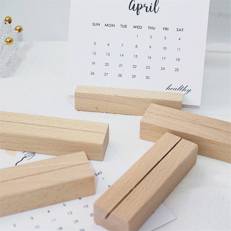 【台灣現貨】木質便簽夾 名片夾 名片座 卡片夾 照片夾 便簽夾 留言夾 標籤夾 卡片架 明信片夾 底座 實木底座 木底座-細節圖5