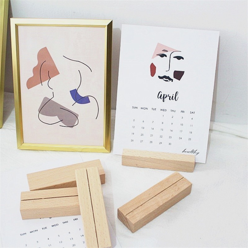 【台灣現貨】木質便簽夾 名片夾 名片座 卡片夾 照片夾 便簽夾 留言夾 標籤夾 卡片架 明信片夾 底座 實木底座 木底座-細節圖6