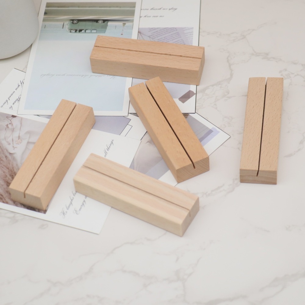 【台灣現貨】木質便簽夾 名片夾 名片座 卡片夾 照片夾 便簽夾 留言夾 標籤夾 卡片架 明信片夾 底座 實木底座 木底座-細節圖8