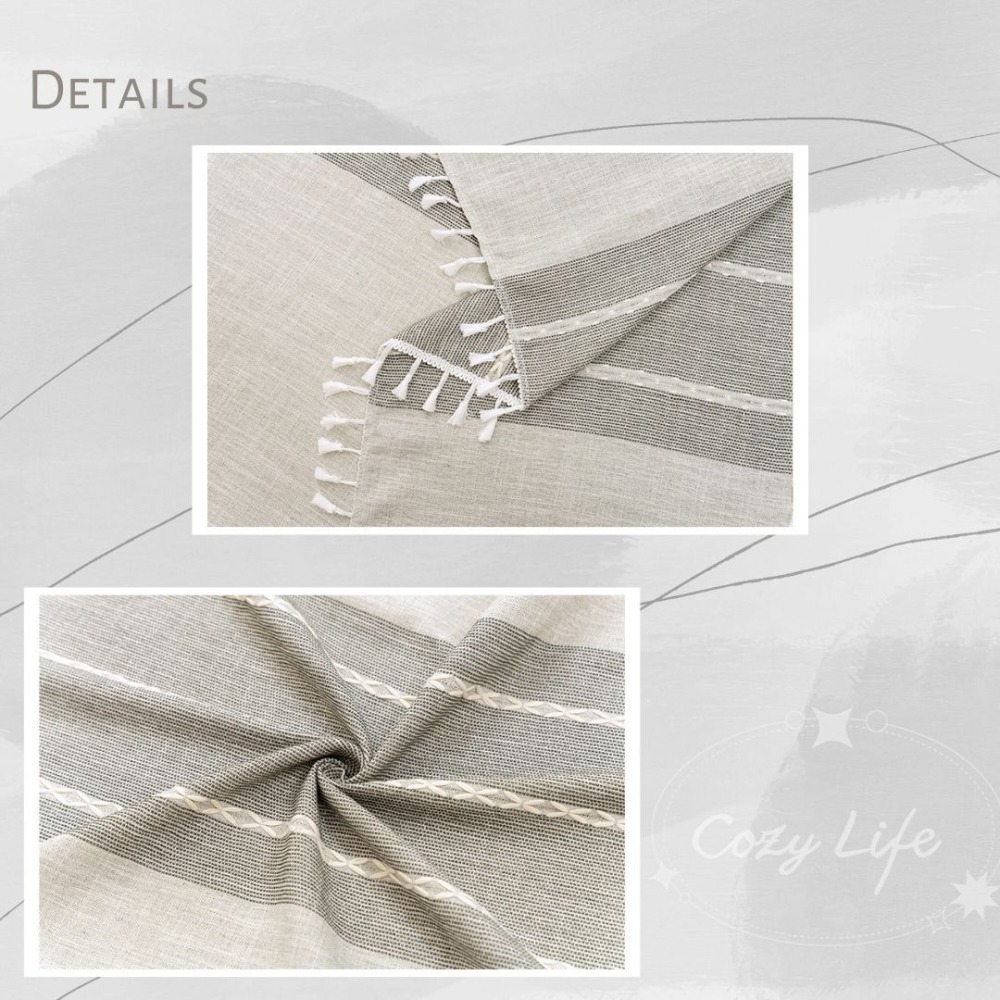 【台灣現貨】棉麻防水桌巾 流蘇桌布 棉麻桌巾 防水桌巾 廚房桌巾 餐桌墊 防水桌布 桌巾 桌布 餐桌布 餐桌巾 北歐桌巾-細節圖7