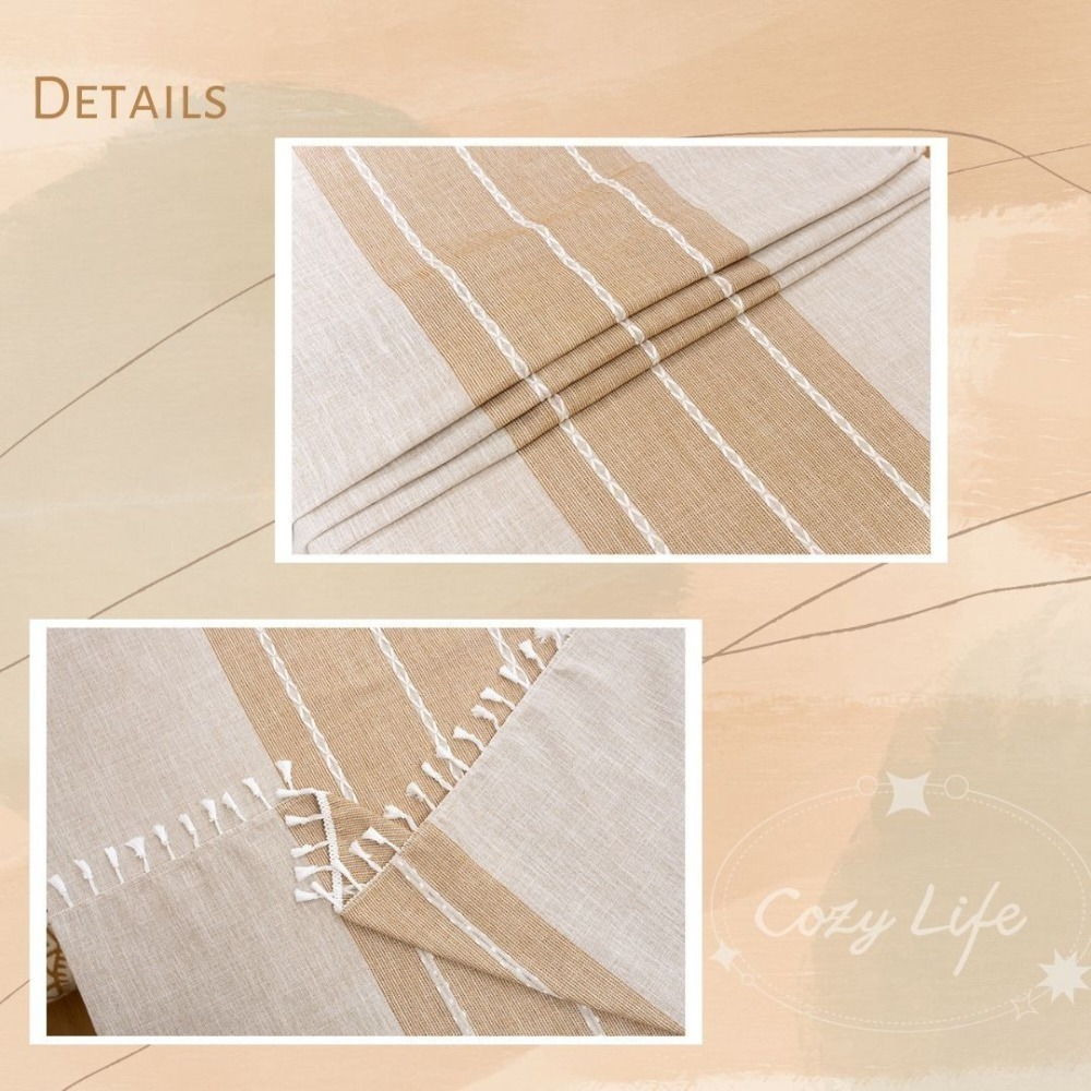 【台灣現貨】棉麻防水桌巾 流蘇桌布 棉麻桌巾 防水桌巾 廚房桌巾 餐桌墊 防水桌布 桌巾 桌布 餐桌布 餐桌巾 北歐桌巾-細節圖8