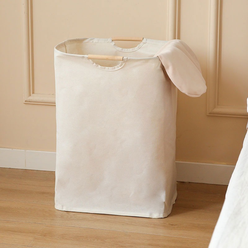 【台灣現貨】日系棉麻洗衣籃 洗衣籃 收納 髒衣籃 洗衣籃折疊 折疊收納籃 置物籃 收納籃折疊 日式洗衣籃 收納籃 無印風-細節圖5