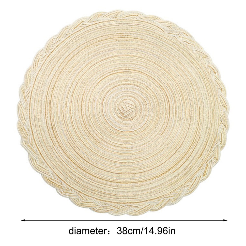 花邊編織餐墊 裝飾墊 桌巾 盤墊布 餐桌墊 桌布 杯墊 餐具墊 耐熱墊 布景 佈景 碗墊  編織餐墊 簡約餐墊 防燙餐墊-規格圖9