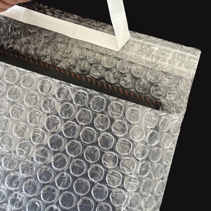 雙層汽泡袋 現貨 帶封口氣泡袋 强粘透明自黏袋 防震 防水 防摔 防潮 打包寄件泡沫袋 快遞物流出貨袋 透明泡泡袋-細節圖8