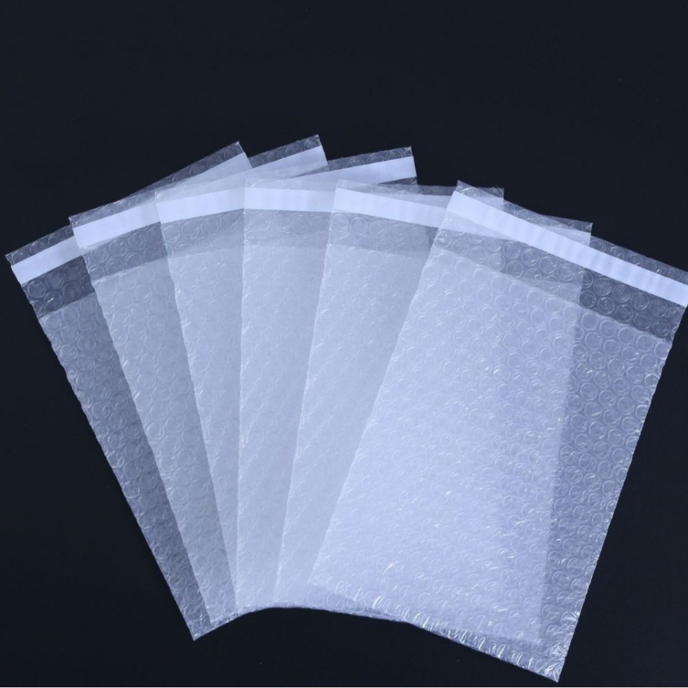 雙層汽泡袋 現貨 帶封口氣泡袋 强粘透明自黏袋 防震 防水 防摔 防潮 打包寄件泡沫袋 快遞物流出貨袋 透明泡泡袋-規格圖11