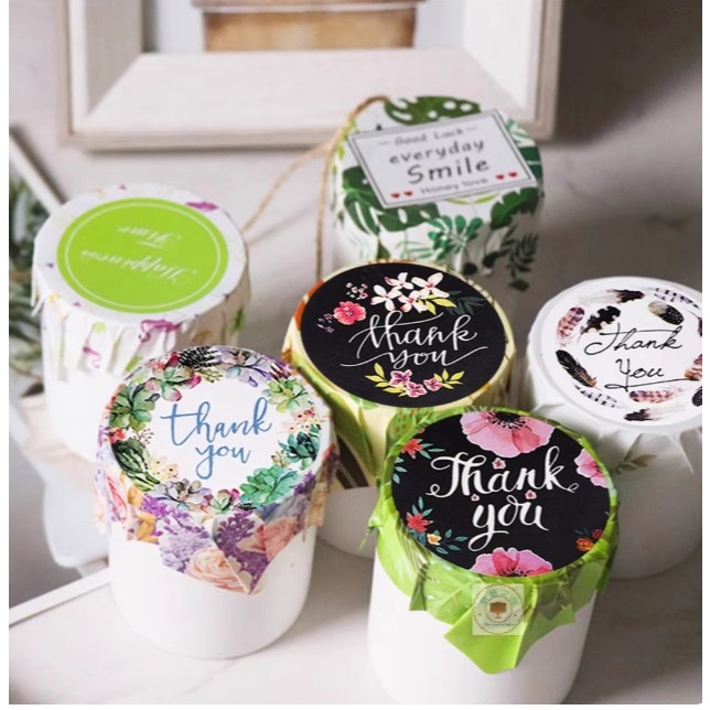 台灣現貨500/卷裝飾貼紙標籤烘培封口貼禮物裝飾不乾膠感謝貼紙貼紙-細節圖3
