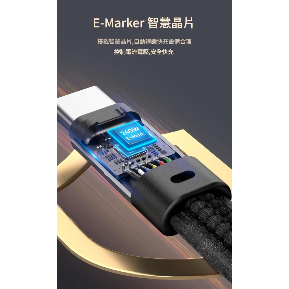 240W手機掛繩充電線 皮繩充電綫 TYPE-C超級快充綫 蘋果超級快充綫 兩用數據綫 長22cm-細節圖7