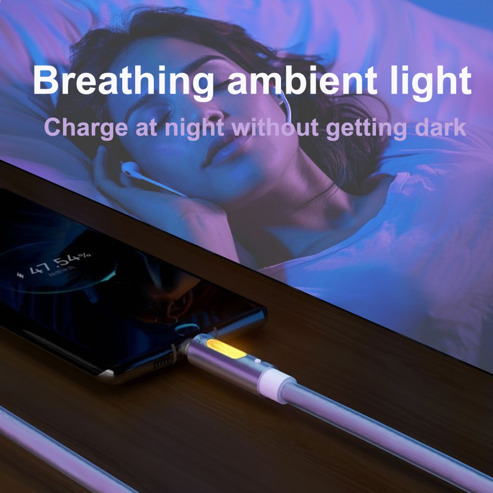 65W 香薰 雙TEPY-C手機充電綫 車載充電綫 氛圍燈 長120cm-細節圖8