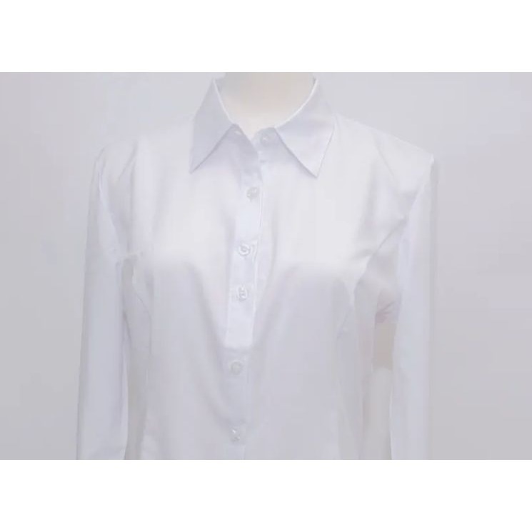 (台灣現貨 夏季涼感 雪紡款)白色襯衫女 黑色上班 大尺碼9XL (長袖) wcps03-細節圖6