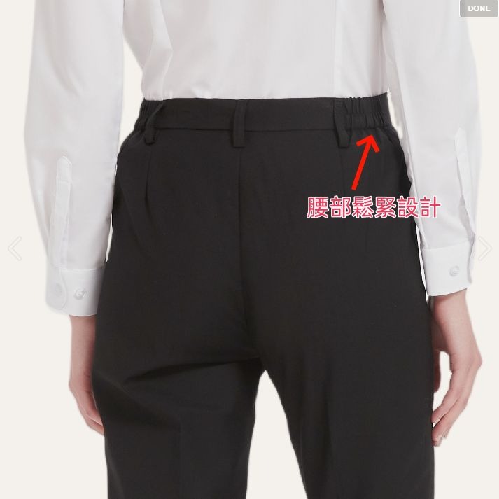 高品質OL女西裝褲,直筒修身提臀西褲(腰部有鬆緊帶)gp07-細節圖4
