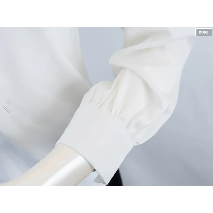 寬鬆版 立領珍珠高品質雪紡皺褶設計OL襯衫 wcps70-細節圖9