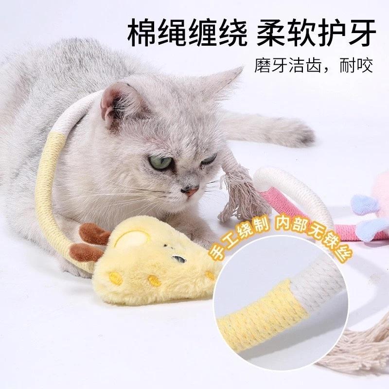 <1313選物>貓咪玩具咬咬繩 寵物玩具猫咪玩具咬咬繩自嗨解悶逗猫棒耐咬耐磨幼猫-細節圖3