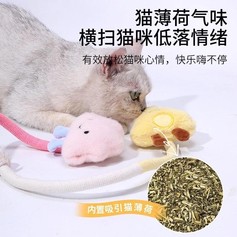 <1313選物>貓咪玩具咬咬繩 寵物玩具猫咪玩具咬咬繩自嗨解悶逗猫棒耐咬耐磨幼猫-細節圖5