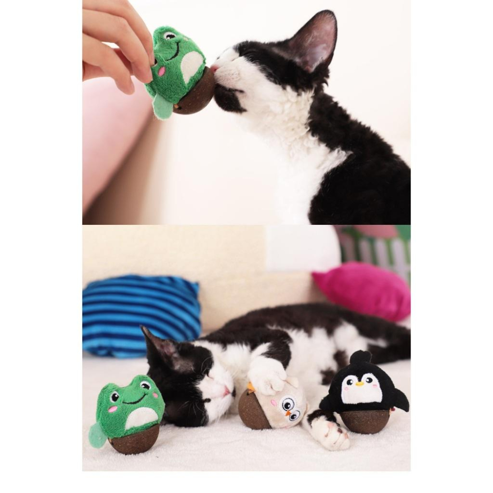 <1313選物>GiGwi貴為不倒翁猫咪玩具 自嗨解悶磨牙猫草不倒翁 寵物玩具可愛逗猫神器 現貨-細節圖6